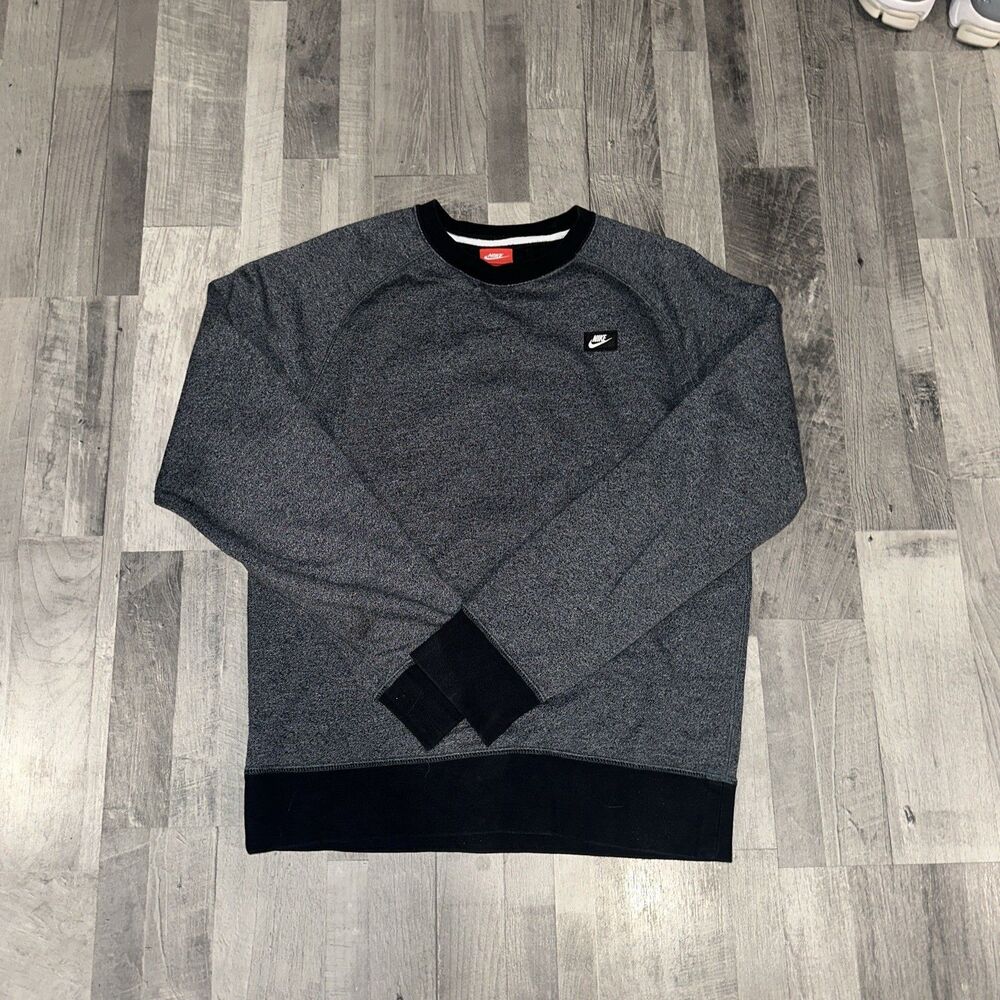 Vintage 90’s Nike Long Sleeve Crewneck Sweatshirt Men’s Size S Black Gray 823872
